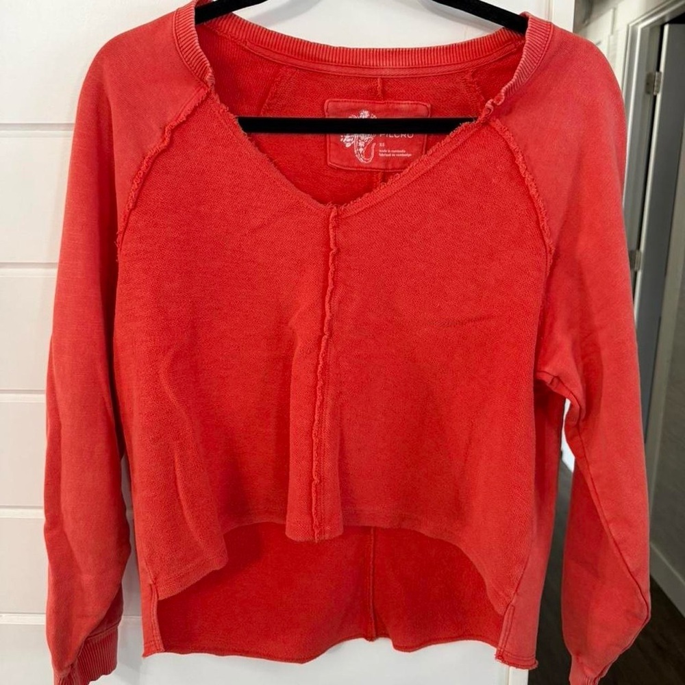 Pilcro‎ Red Cropped Sweatshirt